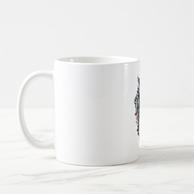 Patriotic Christmas Vector Graphic Tee (2) Coffee Mug (Left)