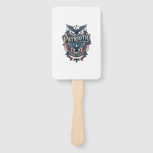 Patriotic Christmas Vector Graphic Tee (2) Hand Fan