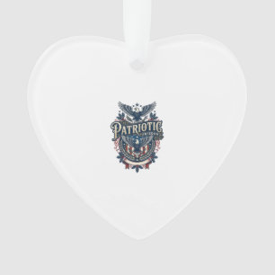 Patriotic Christmas Vector Graphic Tee (2) Ornament