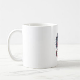 Patriotic Christmas Vector Graphic Tee Coffee Mug
