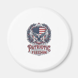 Patriotic Christmas Vector Graphic Tee Magnet