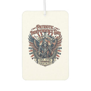 Patriotic Chrome Reaper Dark Patriot Skeleton & Re Car Air Freshener