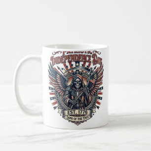 Patriotic Chrome Reaper Dark Patriot Skeleton & Re Coffee Mug