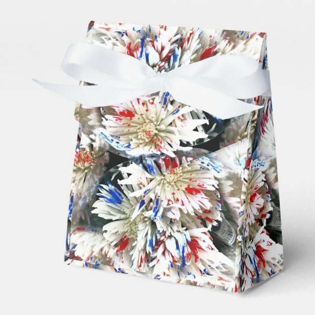 Patriotic Chrysanthemums Favour Box (Front Side)