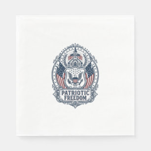 Patriotic Church Camp Vector Graphic Tee Napkin
