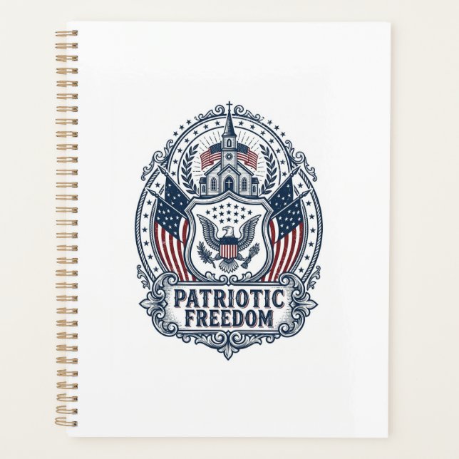 Patriotic Church Camp Vector Graphic Tee Planner (Front)