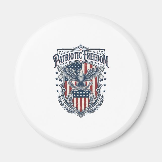 Patriotic City Pride Series Vector Graphic Tee Magnet (Front)