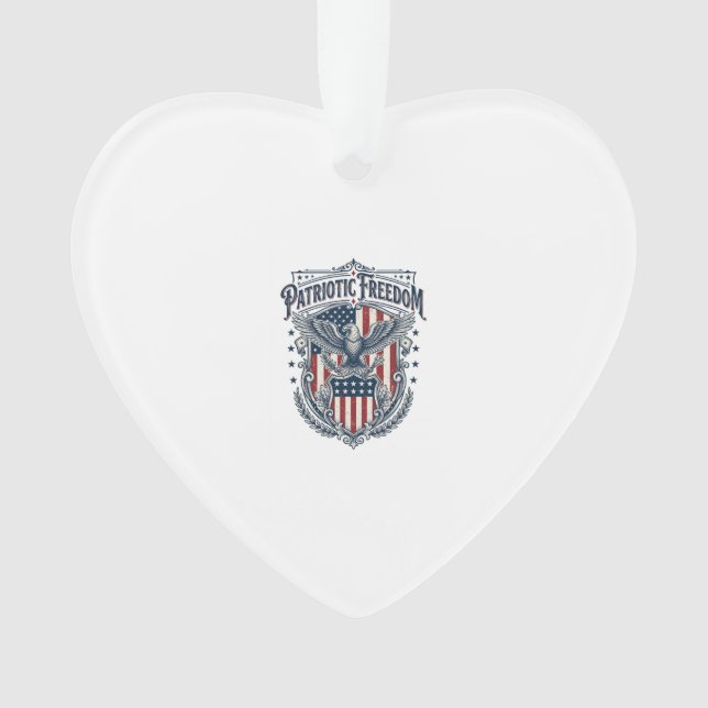 Patriotic City Pride Series Vector Graphic Tee Ornament (Front)
