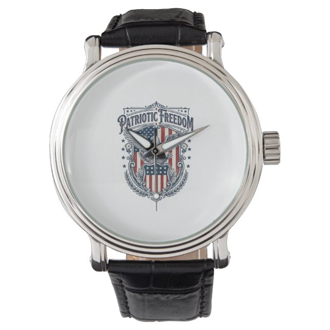 Patriotic City Pride Series Vector Graphic Tee Watch (Front)