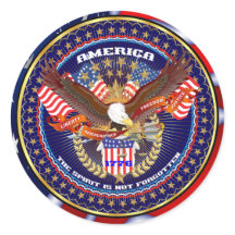 Patriotic Classic Round Sticker