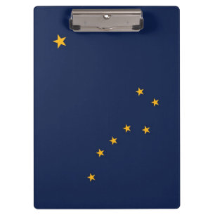Patriotic Clipboard with flag of Alaska, USA