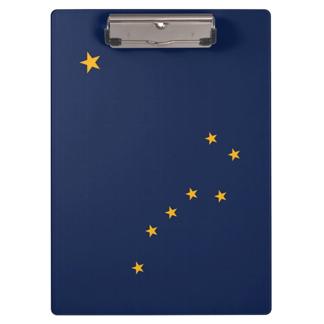 Patriotic Clipboard with flag of Alaska, USA (Front)