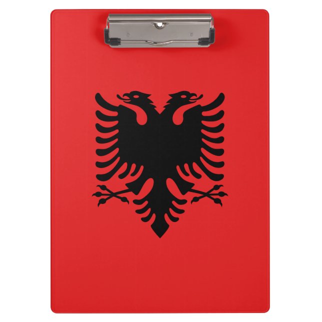 Patriotic Clipboard with flag of Albania (Front)