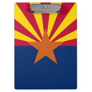 Patriotic Clipboard with flag of Arizona, USA
