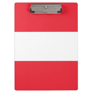 Patriotic Clipboard with flag of Austria