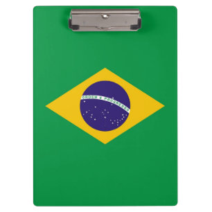 Patriotic Clipboard with flag of Brazil