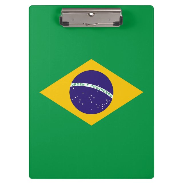 Patriotic Clipboard with flag of Brazil (Front)