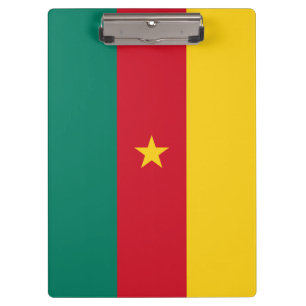 Patriotic Clipboard with flag of Cameroon