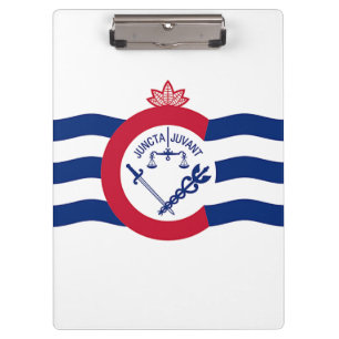 Patriotic Clipboard with flag of Cincinnati, USA