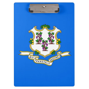 Patriotic Clipboard with flag of Connecticut, USA