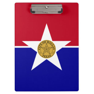 Patriotic Clipboard with flag of Dallas