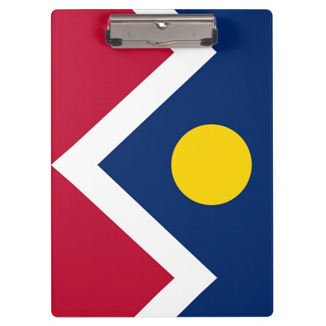 Patriotic Clipboard with flag of Denver, USA (Front)