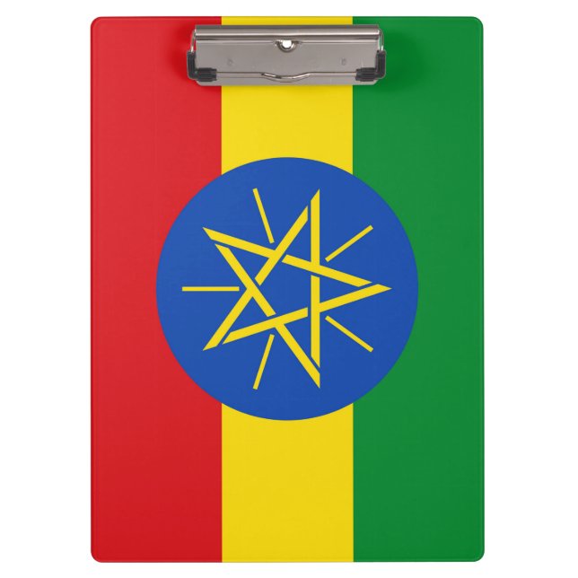 Patriotic Clipboard with flag of Ethiopia (Front)