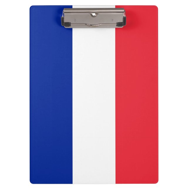 Patriotic Clipboard with flag of France (Front)