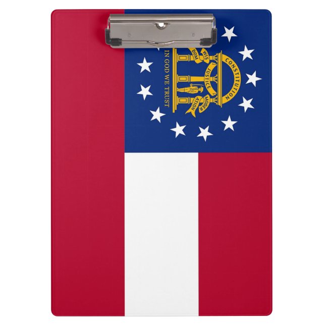 Patriotic Clipboard with flag of Georgia, USA (Front)