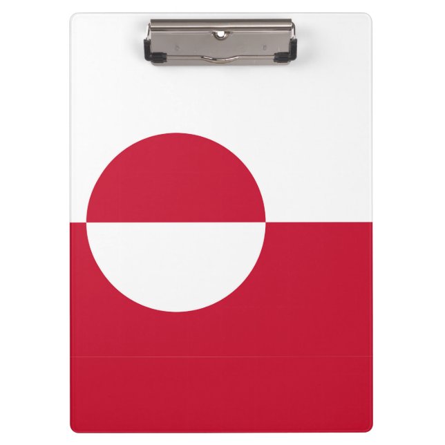 Patriotic Clipboard with flag of Greenland (Front)