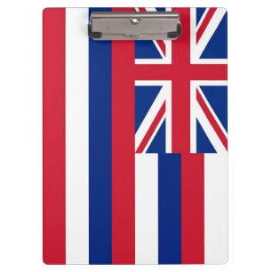 Patriotic Clipboard with flag of Hawaii, USA
