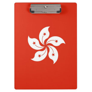 Patriotic Clipboard with flag of Hong Kong