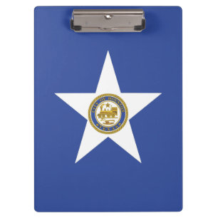 Patriotic Clipboard with flag of Houston