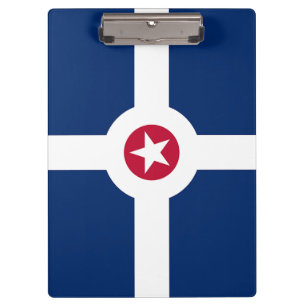 Patriotic Clipboard with flag of Indianapolis, USA
