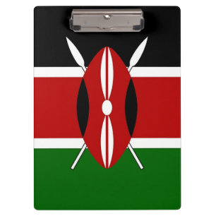 Patriotic Clipboard with flag of Kenya