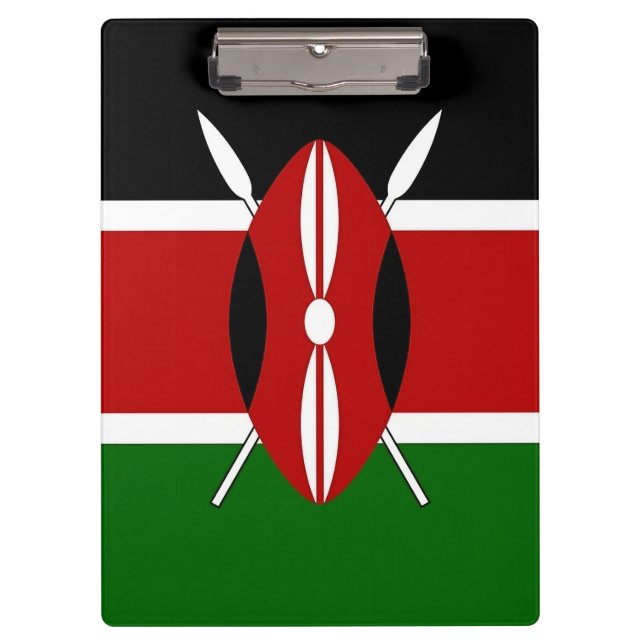 Patriotic Clipboard with flag of Kenya (Front)