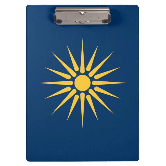 Patriotic Clipboard with flag of Macedonia, Greece (Front)