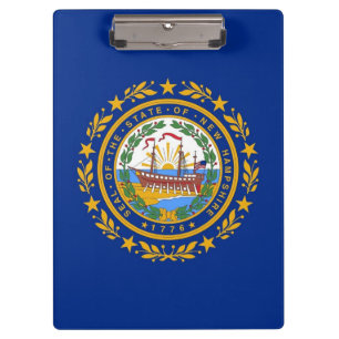 Patriotic Clipboard with flag of New Hampshire USA