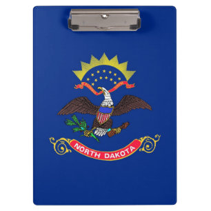 Patriotic Clipboard with flag of North Dakota