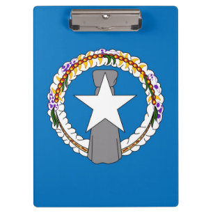 Patriotic Clipboard with flag of Northern Mariana