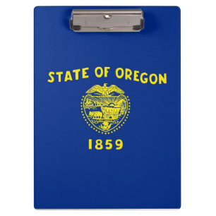Patriotic Clipboard with flag of Oregon, USA