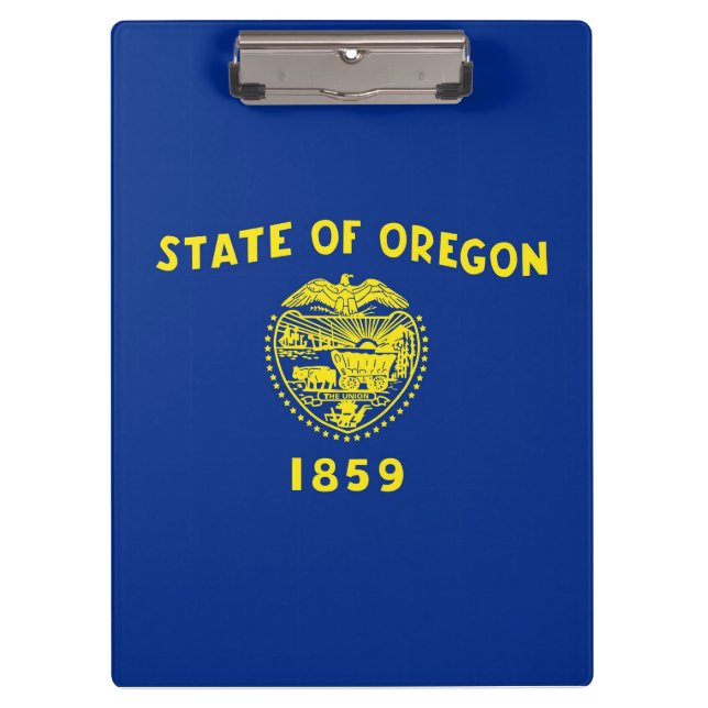 Patriotic Clipboard with flag of Oregon, USA (Front)