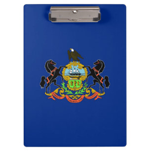 Patriotic Clipboard with flag of Pennsylvania, USA