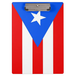 Patriotic Clipboard with flag of Puerto Rico, USA