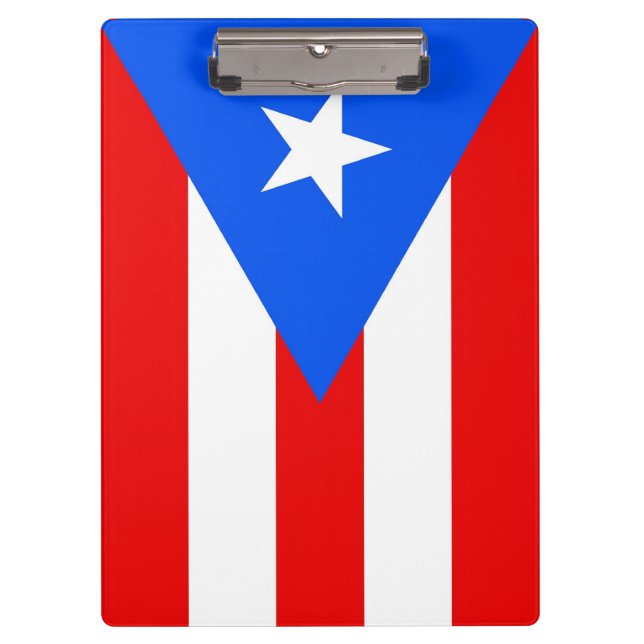 Patriotic Clipboard with flag of Puerto Rico, USA (Front)
