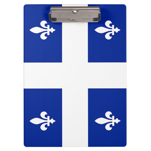 Patriotic Clipboard with flag of Quebec, Canada (Front)