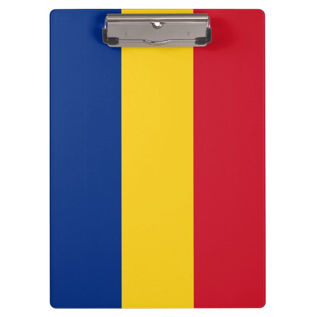 Patriotic Clipboard with flag of Romania (Front)