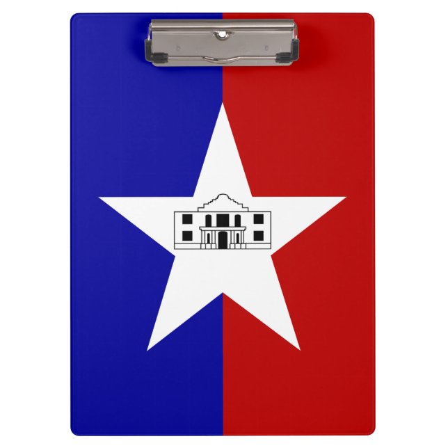 Patriotic Clipboard with flag of San Antonio (Front)