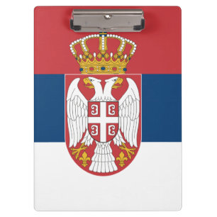 Patriotic Clipboard with flag of Serbia