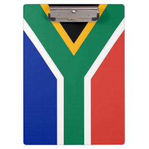 Patriotic Clipboard with flag of South Africa